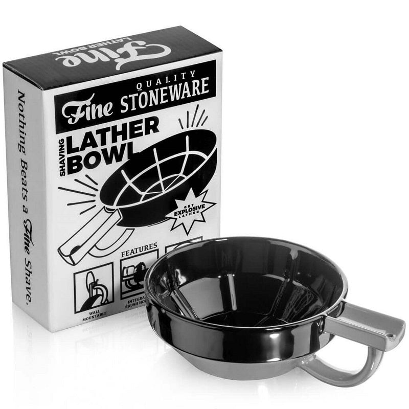 Bol à raser Fine Accoutrements en porcelaine noire et grise