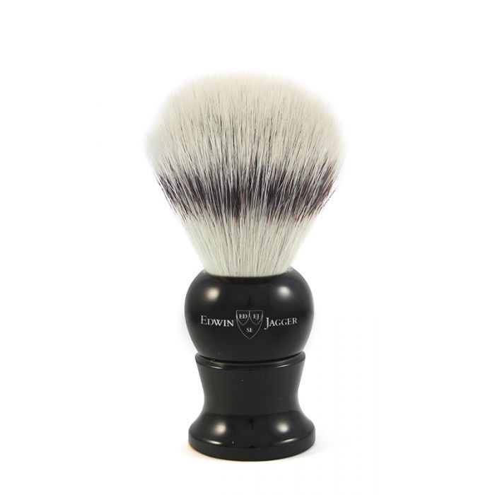 Blaireau Edwin Jagger Noir Synthétique 21 mm