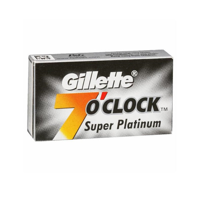 Lamette da Barba Gillette 7 O'clock Super Platinum 5pz