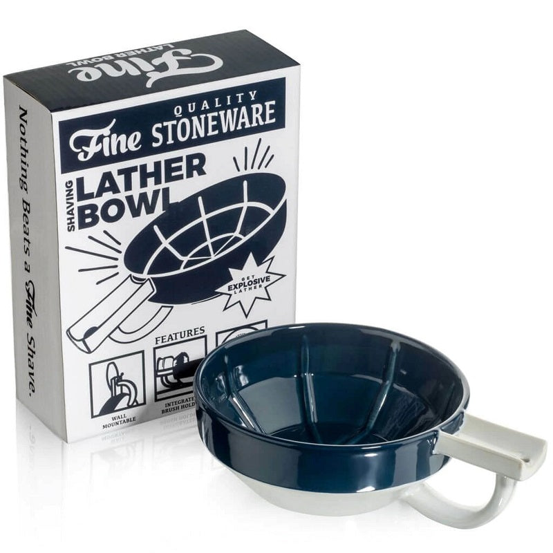 Ciotola da Barba Fine Accoutrements in Porcellana Blu e Bianco