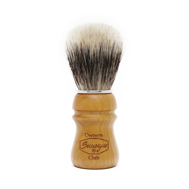 Pinceau de Rasage Semogue Soc Mixte Soie/Blaireau Manche Cerisier