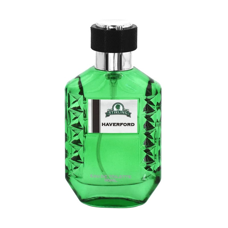 Eau de Toilette Stirling Haverford 50ml - flacone verde con vaporizzatore