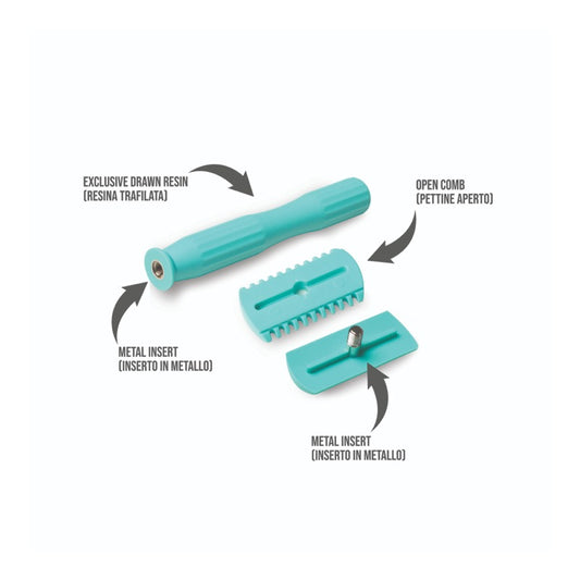 Rasoio di Sicurezza Razorine Classic II Turquoise Island - componenti