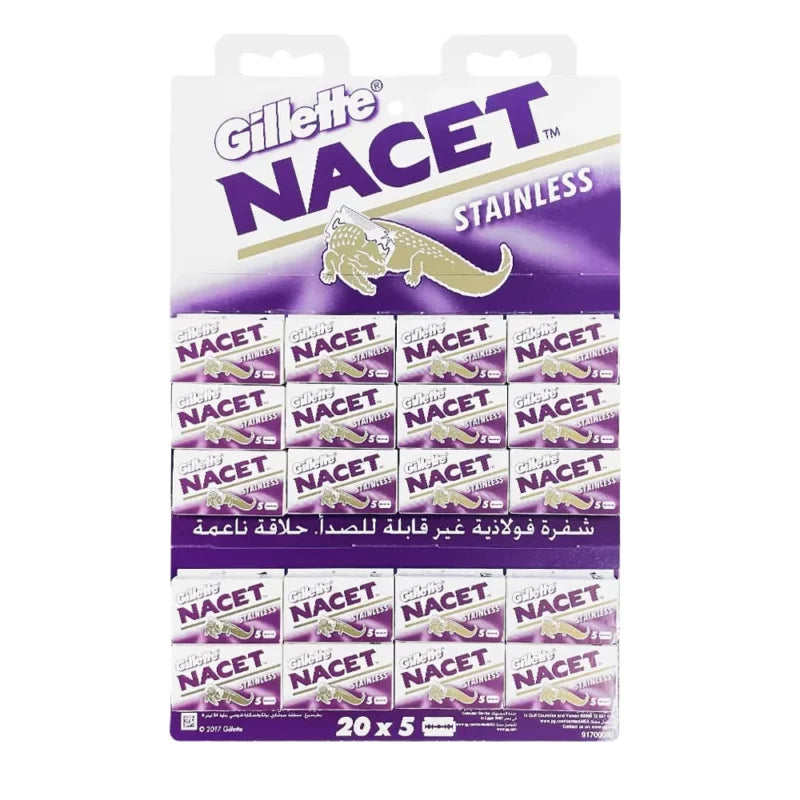Lames de rasoir Gillette Nacet Stainless 100 unités