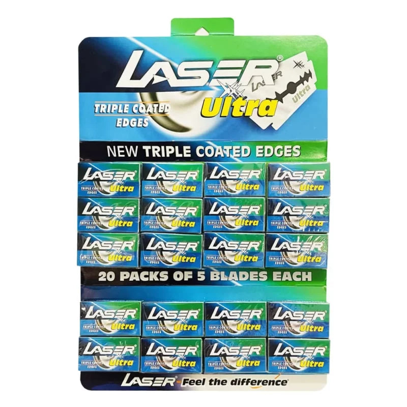 Lames de rasoir Laser Ultra 100 pièces