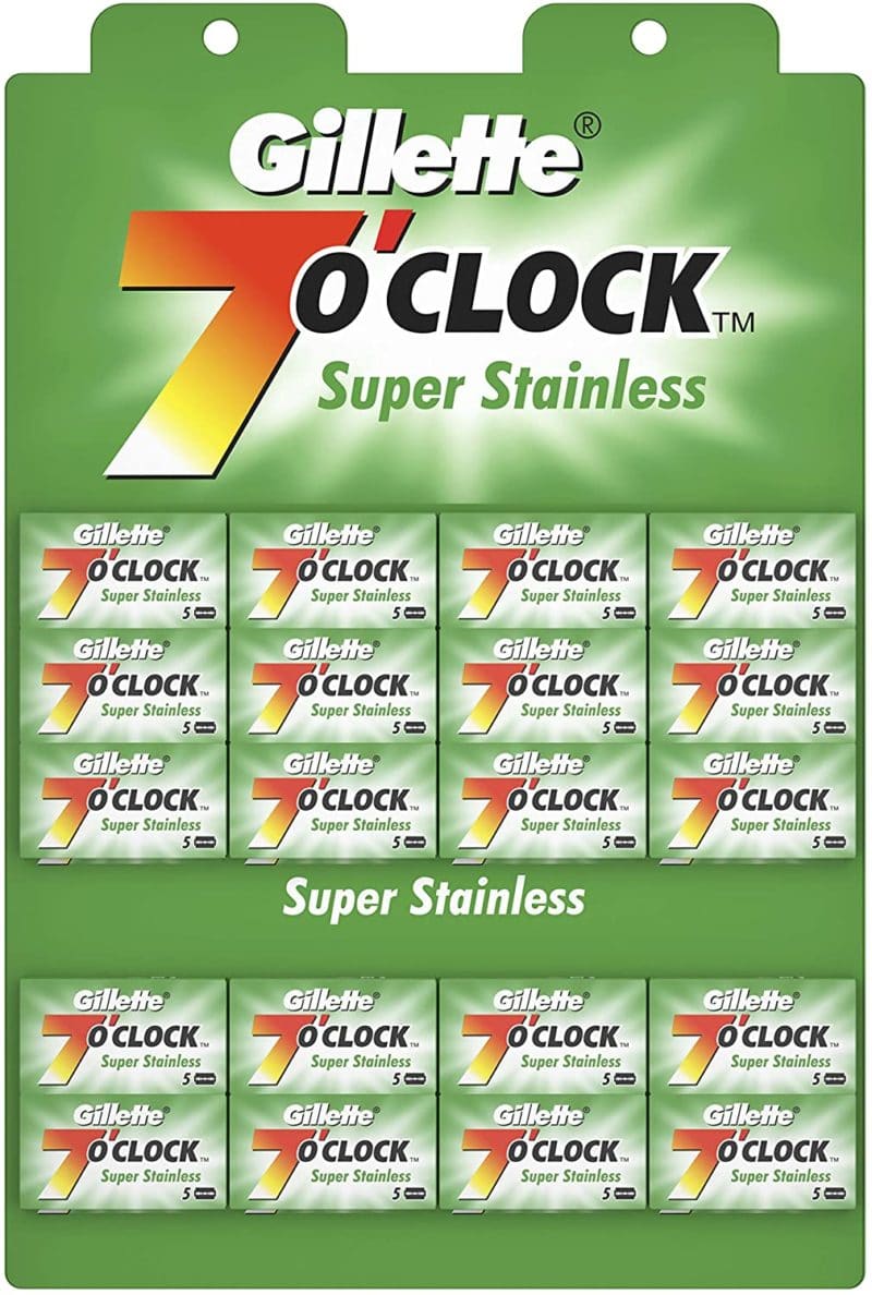 Lames de Rasoir Gillette 7 O'clock Super Stainless 100 unités