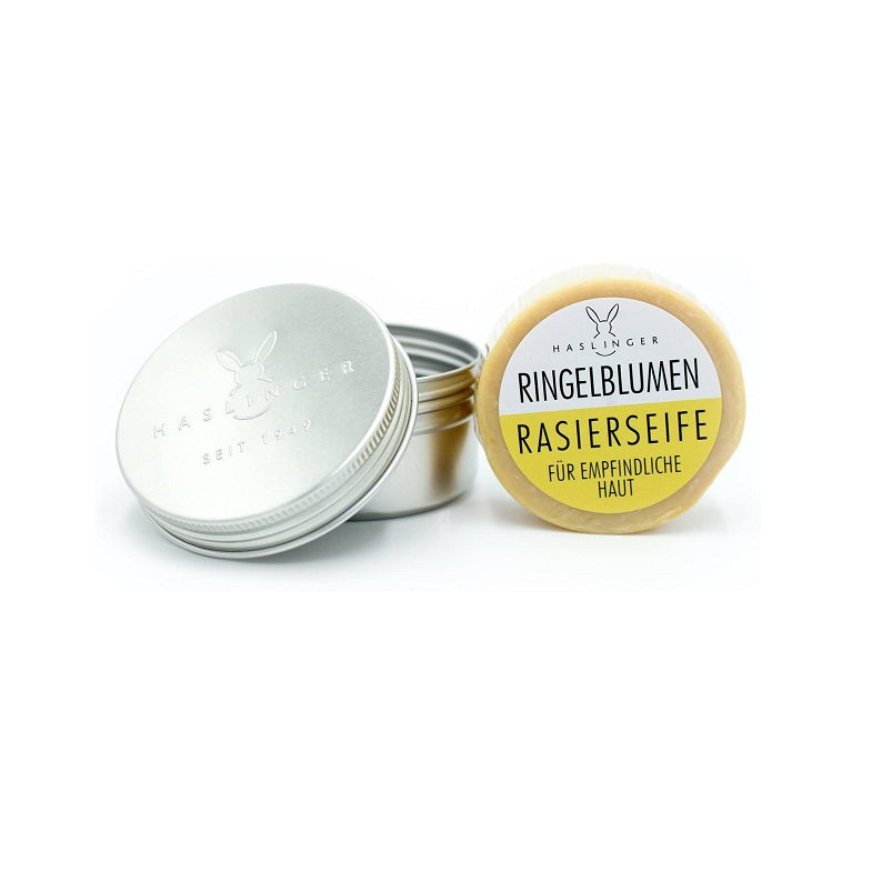 Savon à Raser Haslinger Calendula 60g avec Bol
