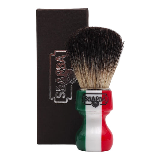 Pennello da Barba Nobile Bandiera Italiana Misto Setola Tasso - Sbarba