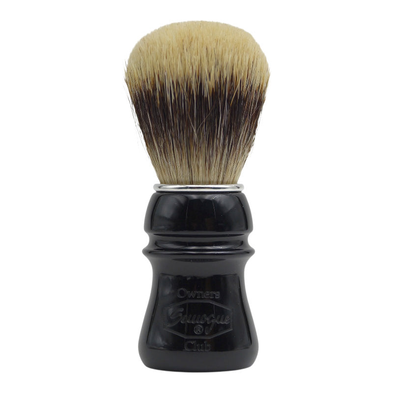 Blaireau Semogue SOC Poils Mixtes Soie/Blaireau Manche Résine Noire