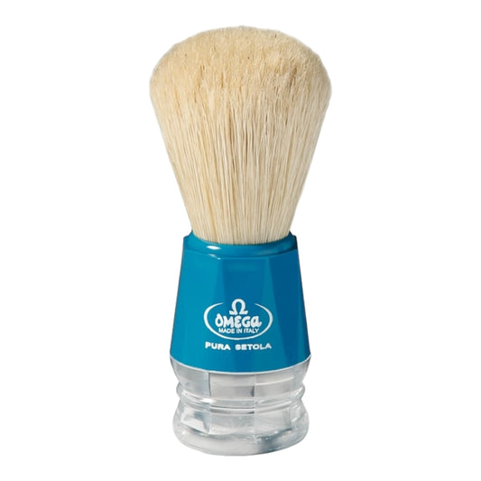 Brocha de Afeitar Omega de Cerda 10018 azul claro