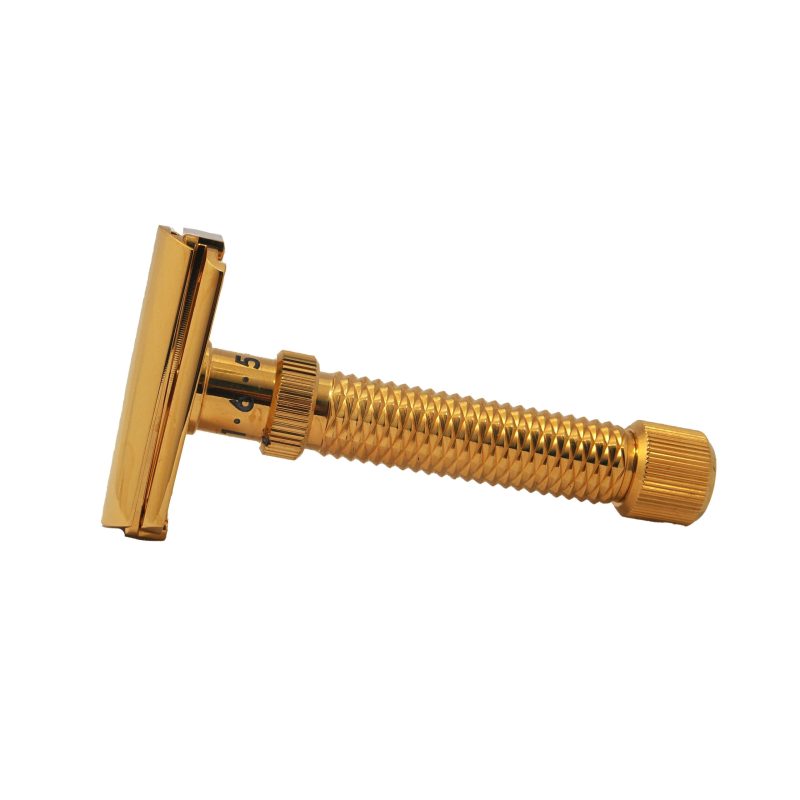 Rasoir de Sécurité Rex Konsul Réglable Slant Inox 316 Or