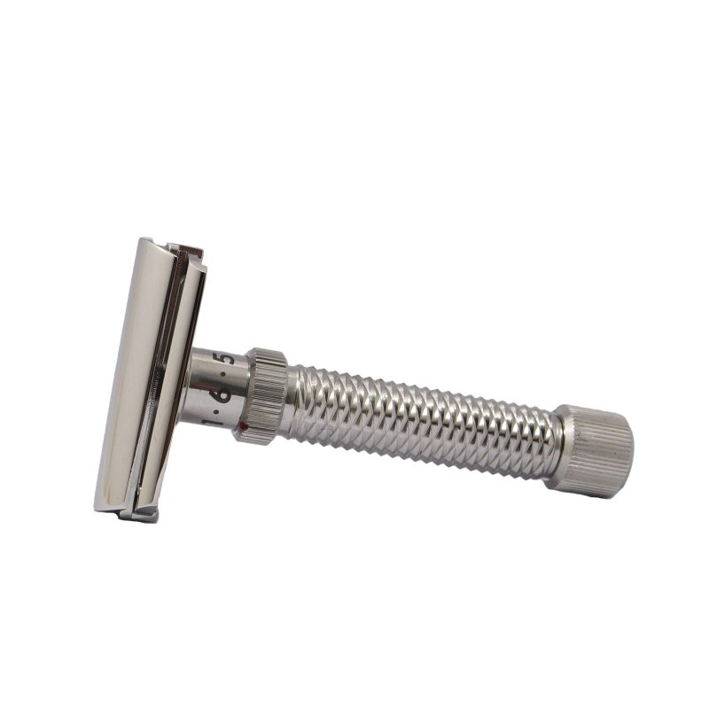 Rasoir de sûreté Rex Konsul réglable Slant Inox 316 Rhodium