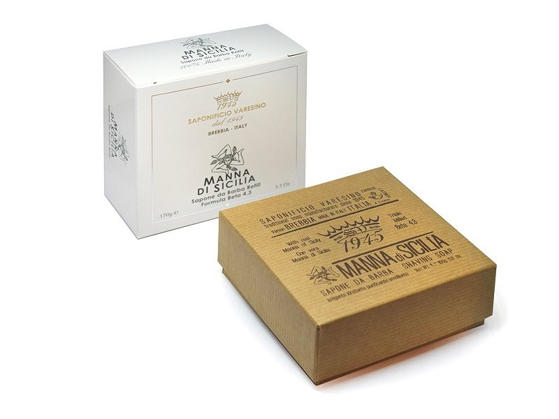 Savon à Barbe Saponificio Varesino Manna di Sicilia bêta 4.3 recharge 150g