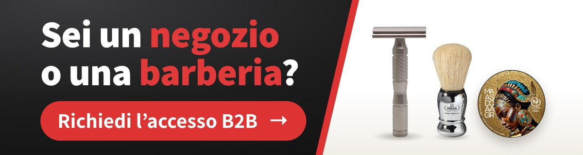 Sbarba B2B: listino riservato a negozi e barberie, 18 marchi, spedizione dall'Italia