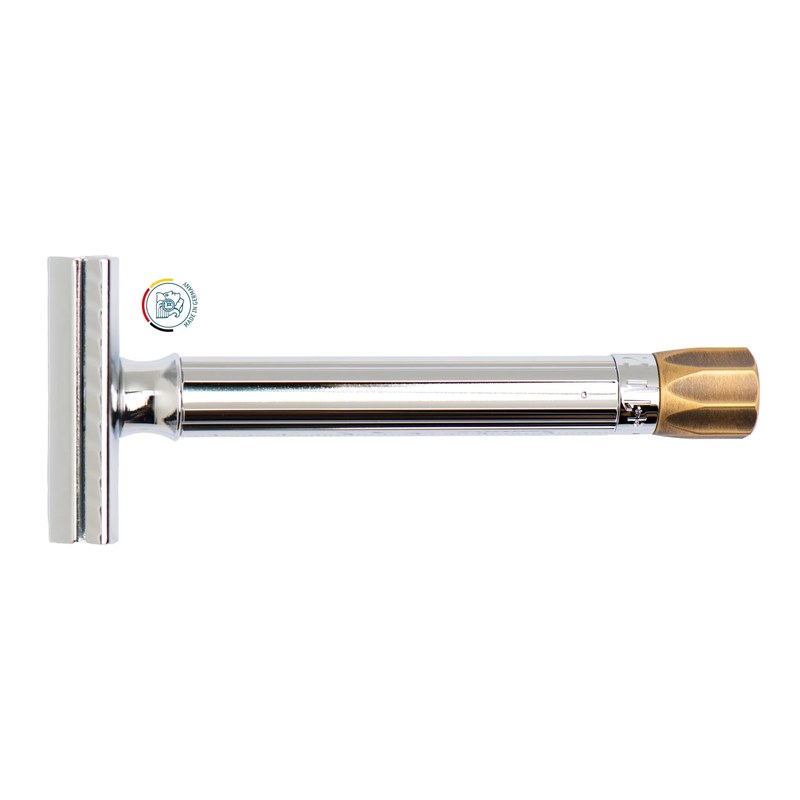 Rasoio di Sicurezza Merkur Progress 510 Ottone Antico — foto 3