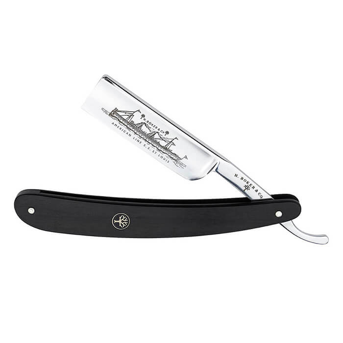 Rasoir droit Boker 6/8 Saint Louis nez carré