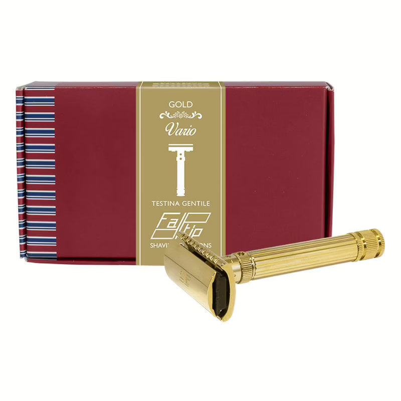 Maquinilla de Afeitar de Seguridad Fatip Vario Gold Cabezal Suave