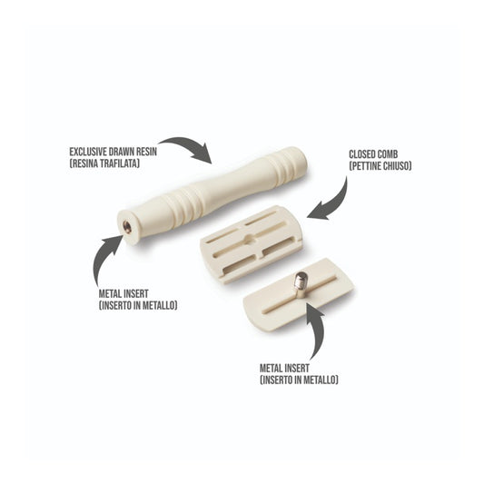Rasoio di Sicurezza Razorine Classic White Castle - componenti