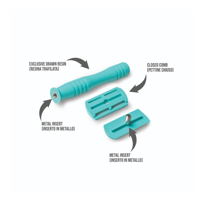 Rasoio di Sicurezza Razorine Classic Turquoise Island - componenti