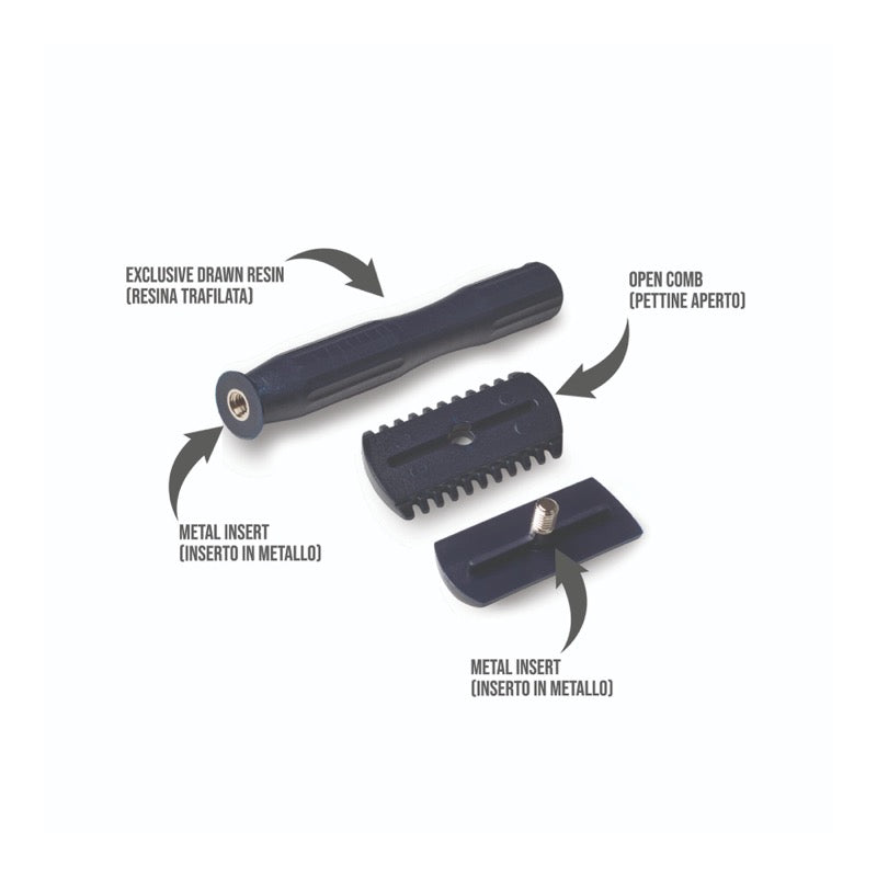 Rasoio di Sicurezza Razorine Classic II Blue Night - componenti