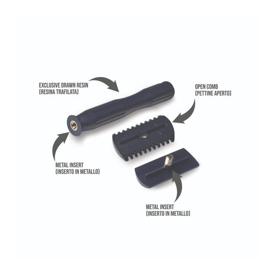 Rasoio di Sicurezza Razorine Classic II Blue Night - componenti